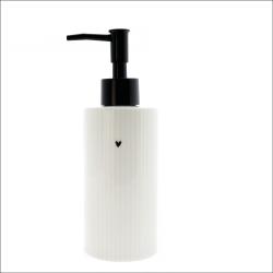 Soap Dispenser White w Relief 19x6.5cm
