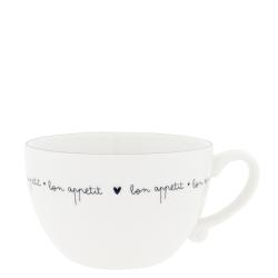 Soup Bowl White/Bon Appetit 13x8 cm