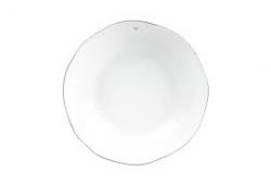 Polievkový tanier biela / malé srdce v sivej 21x5cm