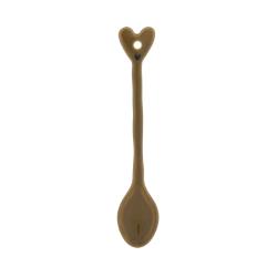 Spoon Brown w Heart 14cm
