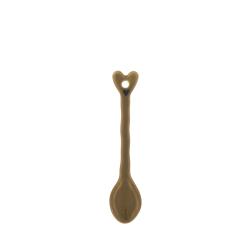 Spoon Small Brown w Heart 10cm