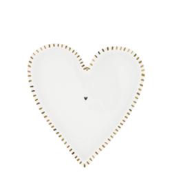 Tray Heart with thick edge little brown stripes