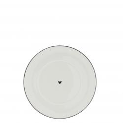 Plate Cup 15cm White/Heart in Black 
























