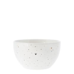 Bowl White/Little dots in Caramel 



























