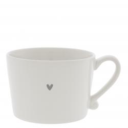 Cup White / little Heart in Grey 10x8x7cm


 




















