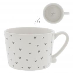 Cup White / little Hearts in Grey 10x8x



 




















