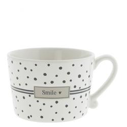 Cup White Dots in Black/ Smile10x8x7 cm






















