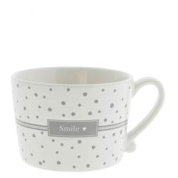 Cup White Dots in Grey / Smile10x8x7 cm






















