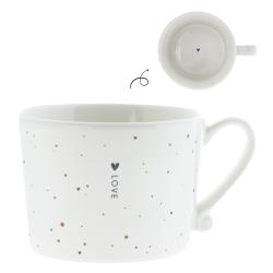 Cup White/Love and little dots in Caramel























