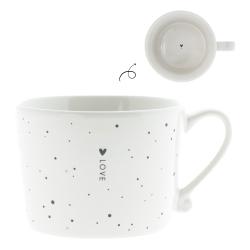 Cup White/Love and little dots in Black 























