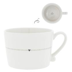 Cup White/Little Heart with stripe 

























