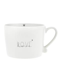 Cup White/Double Love Grey 10x8x7cm