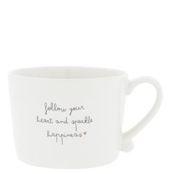 Cup White/Follow your heart 10x8x7cm