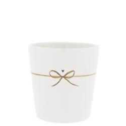 Cup White/Bow 9x9x7.5cm