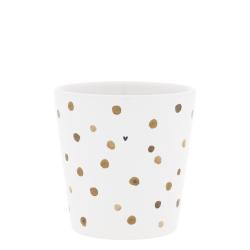 Cup White/Confetti Brown 9x9x7.5cm