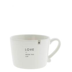 Cup White sm / Love inside this cup 8.5x7x























