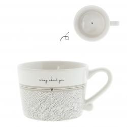 Cup White sm / Crazy about you 8.5x7x6cm 















