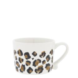 Cup White sm/Leopard 8.5x7x6cm