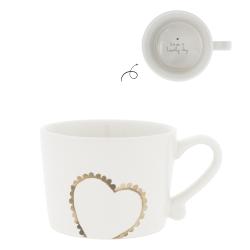Cup White sm/Heart lovely day 8.5x7x6cm