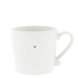 Mug White/heart grey 8x7cm