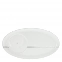 Oval Plate White / Hello You Grey 25,5x14,5c






















