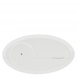 Oval Plate White/Love to see you Smile 






















