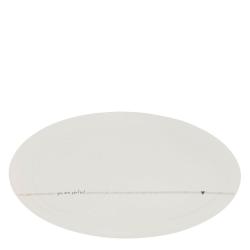 Oval Plate White/you are perfect 25,5x14,5























