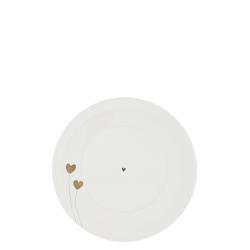 Plate Cup 15cm White/Hearts in bloom