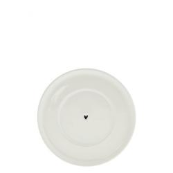Plate Cup sm 13cm White/Heart in Grey























