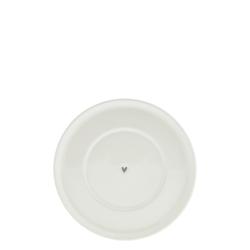 Plate Cup sm 13cm White/Heart in Grey






















