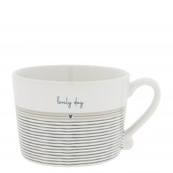 Cup White/Stripes Lovely day10x8x7cm


















