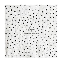 Napkin White/Dots Love 20 pcs16,5x16,5cm





















