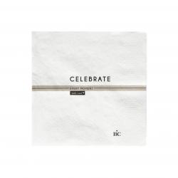Napkin White/Celebrate 20 pcs 12,5x12,5cm























