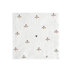 Napkin White/dancing heart 20 pcs 12,5x12,5cm