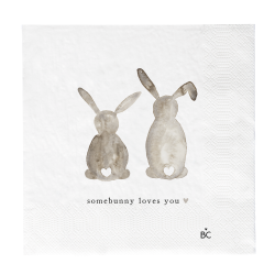 Napkin White/Somebunny love you 20 pcs16,5x16,5cm