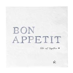 Napkin White/Bon Appetit20 pcs16,5x16,5cm