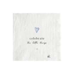 Napkin White/ Celebrate20 pcs 12,5x12,5cm