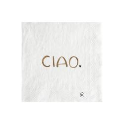 Napkin White/CIAO 20 pcs 12,5x12,5cm