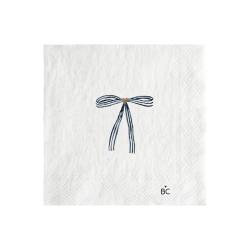 Napkin White/Little Bow Blue20 pcs 12,5x12,5