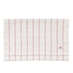 Runner 50x160 cm Natural w Stripe Rose 100% linen