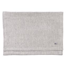 Runner 50x300 cm Natural w Stripe Blue 100% linen
