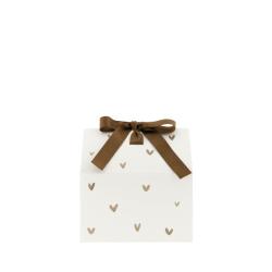 Gift Box with Hearts Brown 13,5 x 17,5 cm