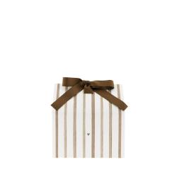 Gift Box with Stripes Brown 13,5 x 17,5 cm