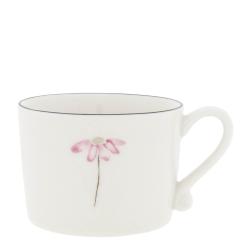 Cup White /Rose Flower 10x8x7cm