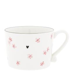 Cup White/Rose Little Flowers 10x8