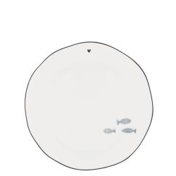 Dessert Plate Iris Blue Fishes 19 cm