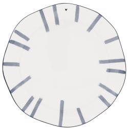 Dinner Plate Iris Blue Big Stripes