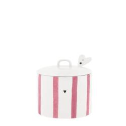 Sugar Bowl White/Rose Big Stripe