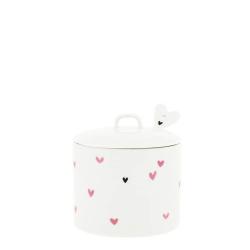 Sugar Bowl White/Rose Little Hearts