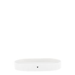 Tray Oval Small White 17x12cm